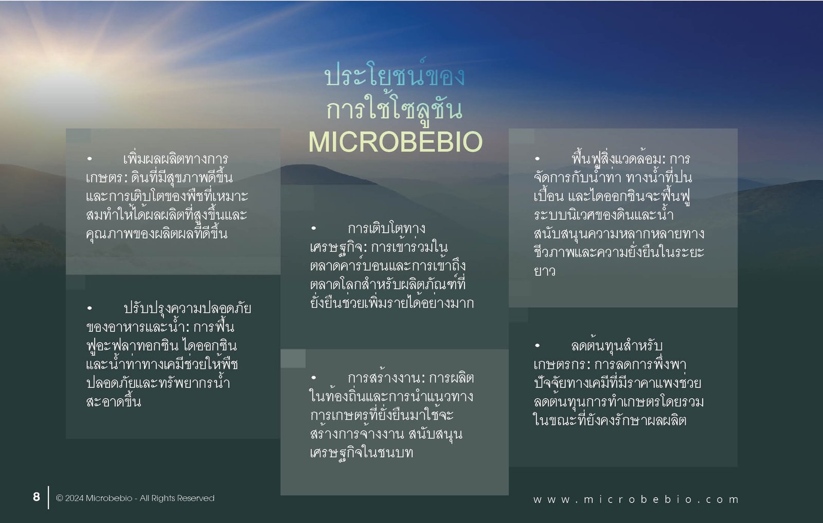 MICROBEBIO - DE XUAT SAN PHAM MICROBEBIO - THAILAND - 11 25 248